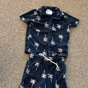 Old Navy Kids Navy and white Palm Tree Set